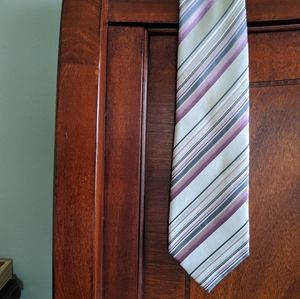 Tan and Purple Striped Tie